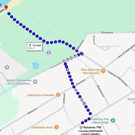 5 Zmyslow Z Tarasem I Ogrodem Apartmán *